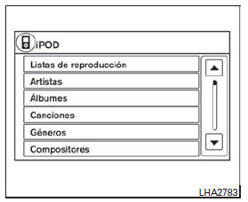 Operación principal de iPod