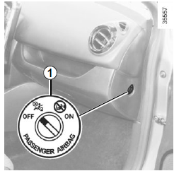 Desactivado de los airbags del pasajero delantero (para los vehículos que se encuentren equipados)