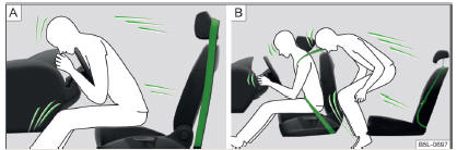 Fig. 4 Conductor con el cinturón de seguridad no abrochado/Acompañante con el cinturón de seguridad no abrochado en el asiento trasero