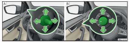 Fig. 59 Operación del retrovisor: mecánico/eléctrico