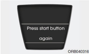 Press start button again