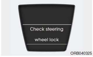 Check steering wheel lock