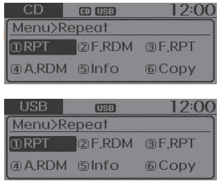 MENÚ: MP3 CD / USB