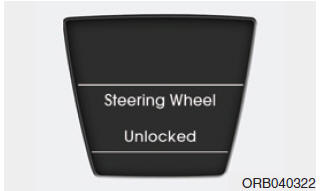 Steering wheel unlocked